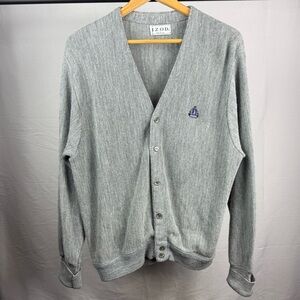 Vintage IZOD Gray Men's Sweater size Large